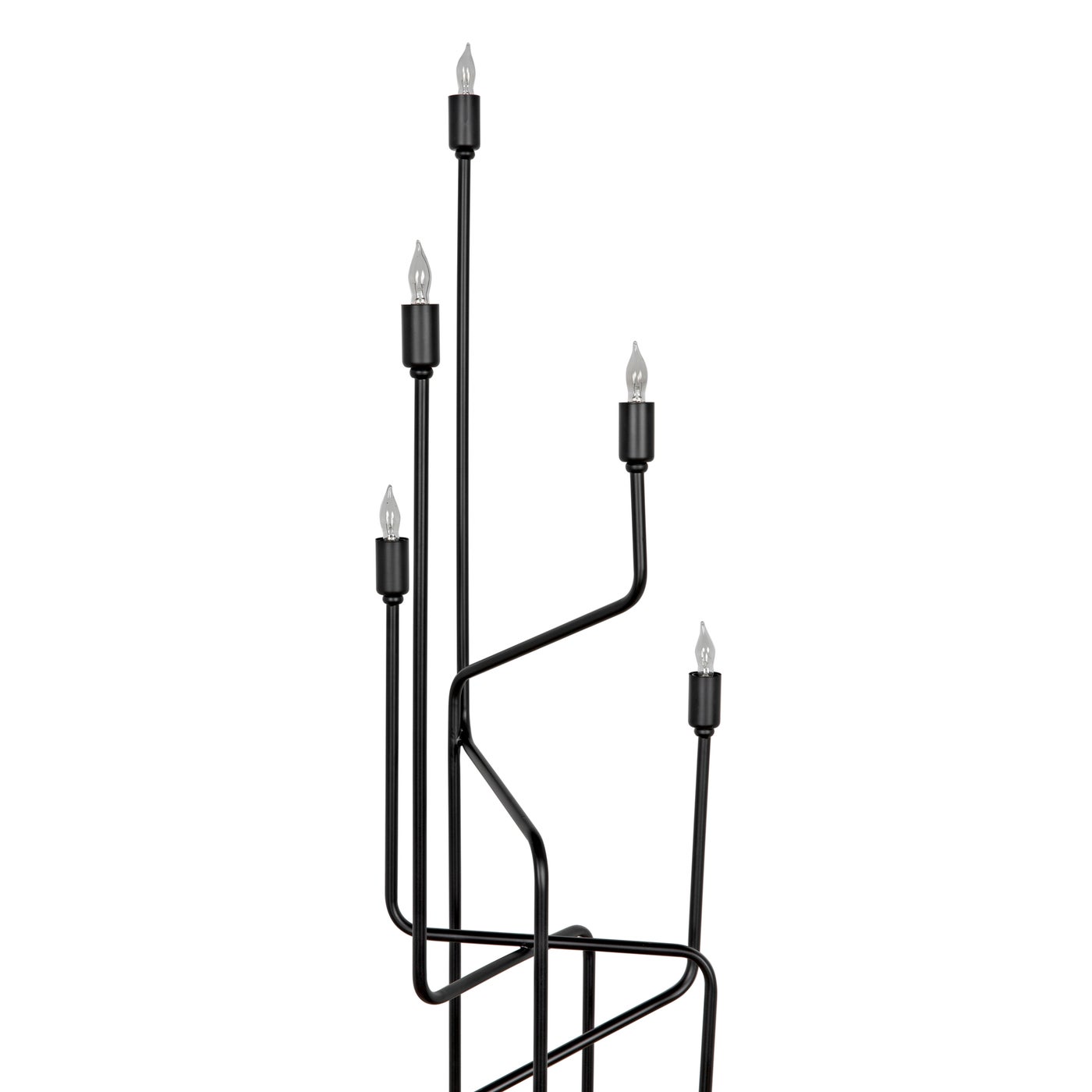 Noir Moriarty Floor Lamp, Black Metal