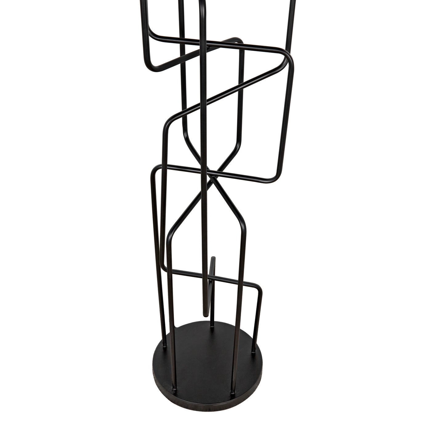 Noir Moriarty Floor Lamp, Black Metal
