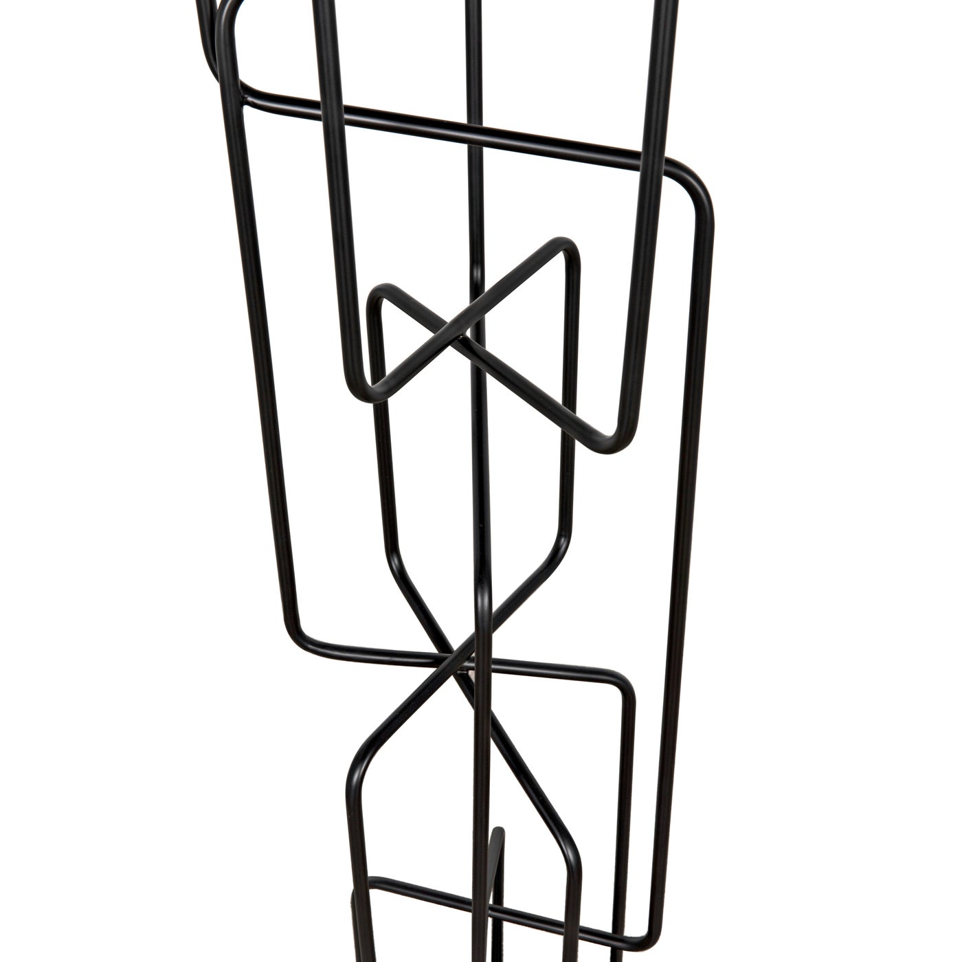 Noir Moriarty Floor Lamp, Black Metal