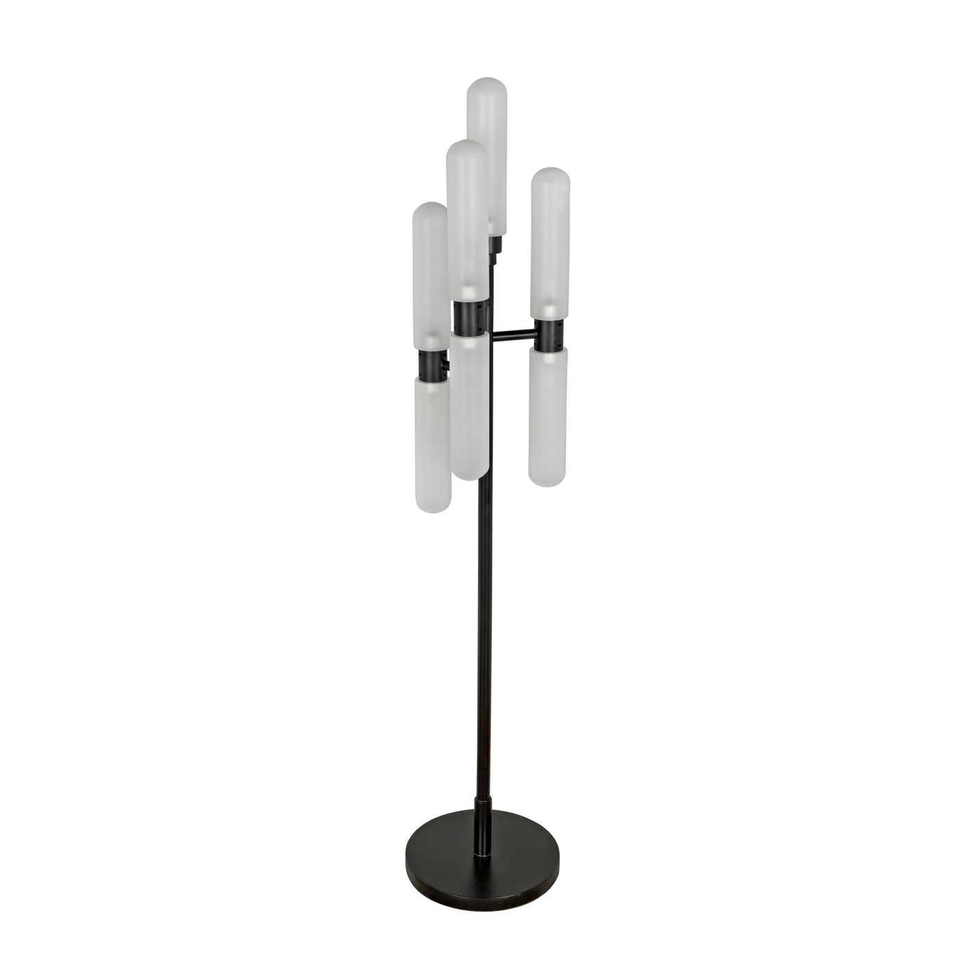 Noir Dominique Floor Lamp, Black Metal
