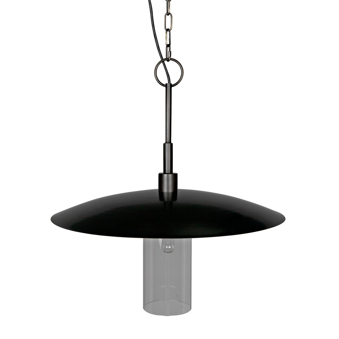 Noir Anton Pendant, Metal With Aged Brass Finish