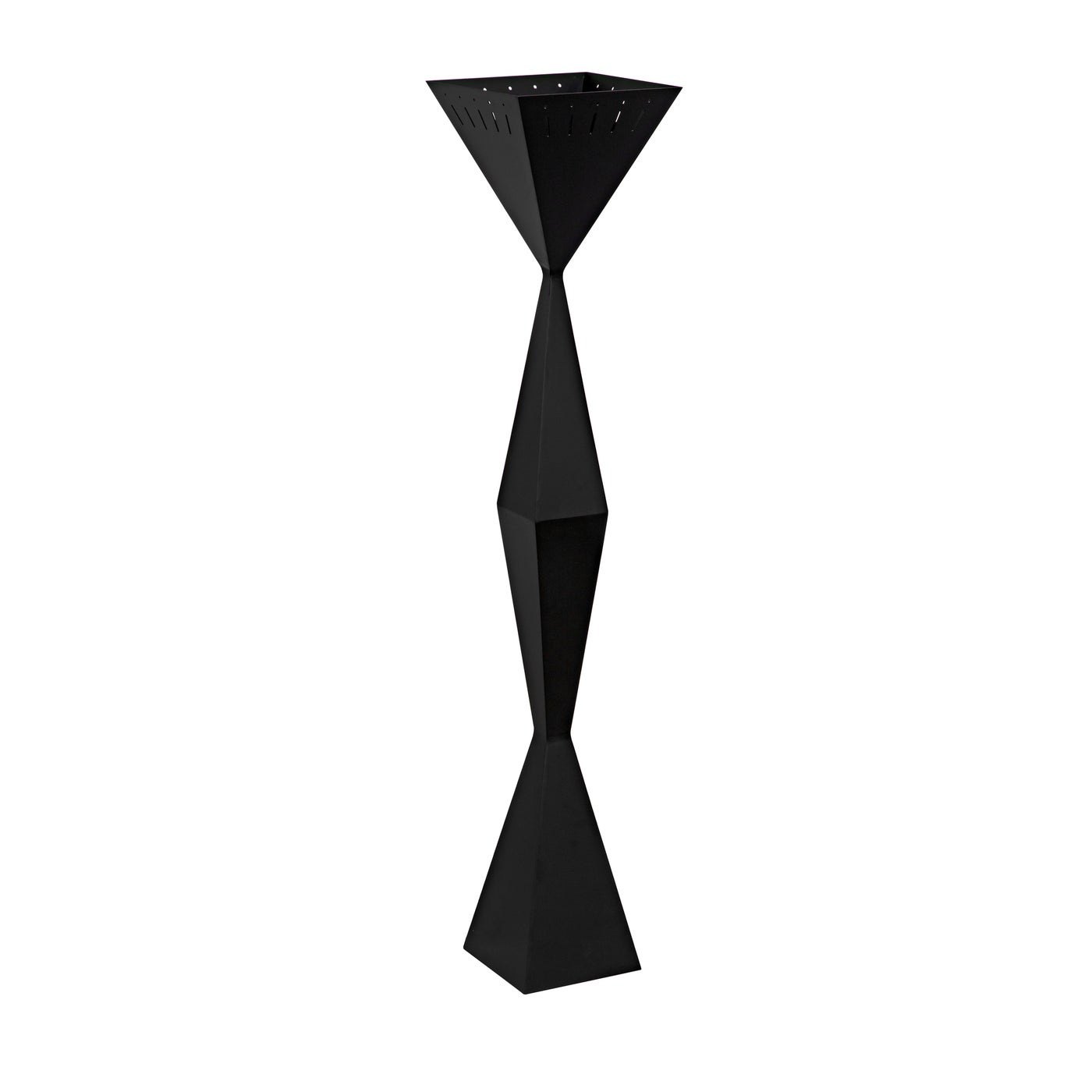 Noir Brixton Floor Lamp, Black Steel