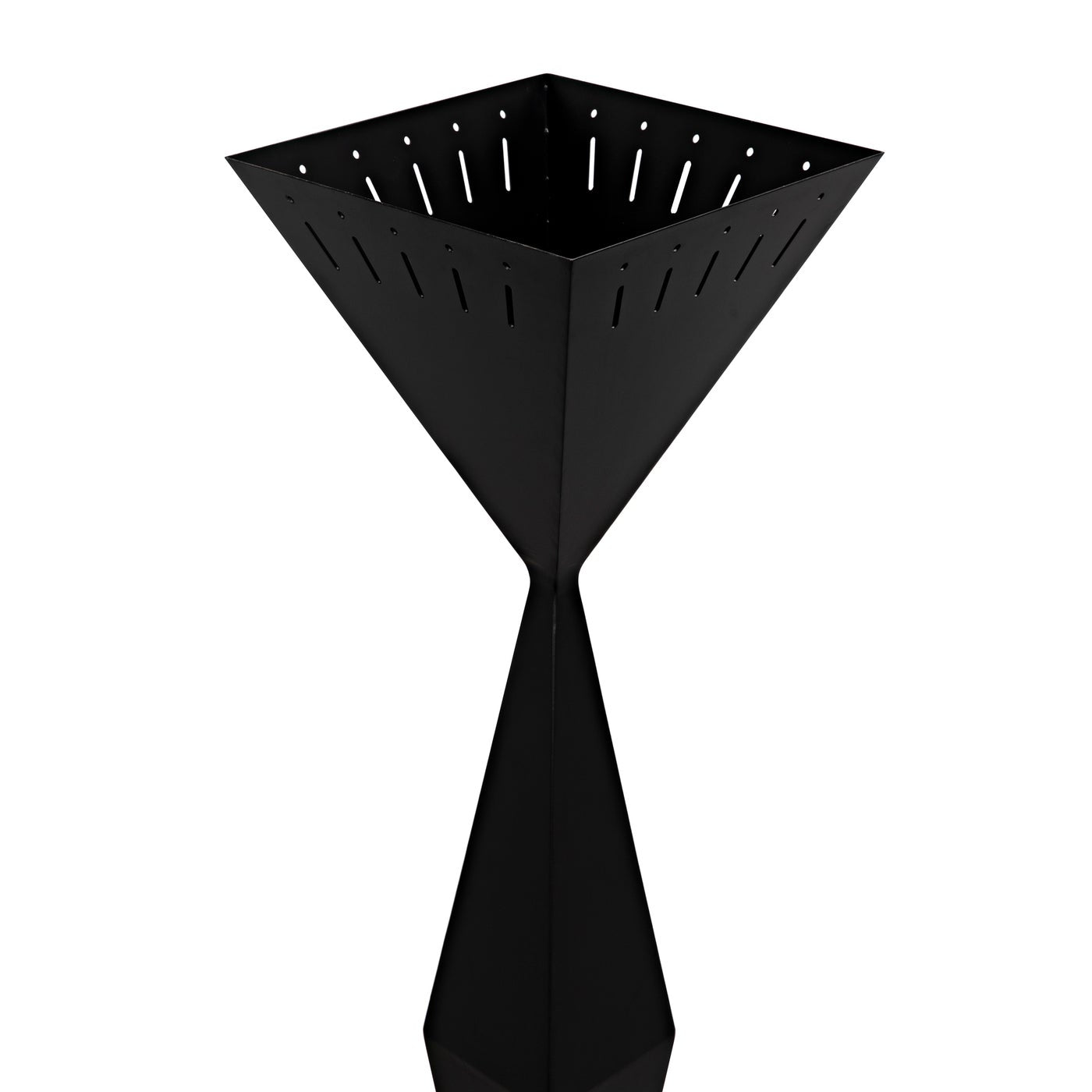 Noir Brixton Floor Lamp, Black Steel