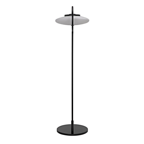 Noir Lolibri Floor Lamp, Black Steel