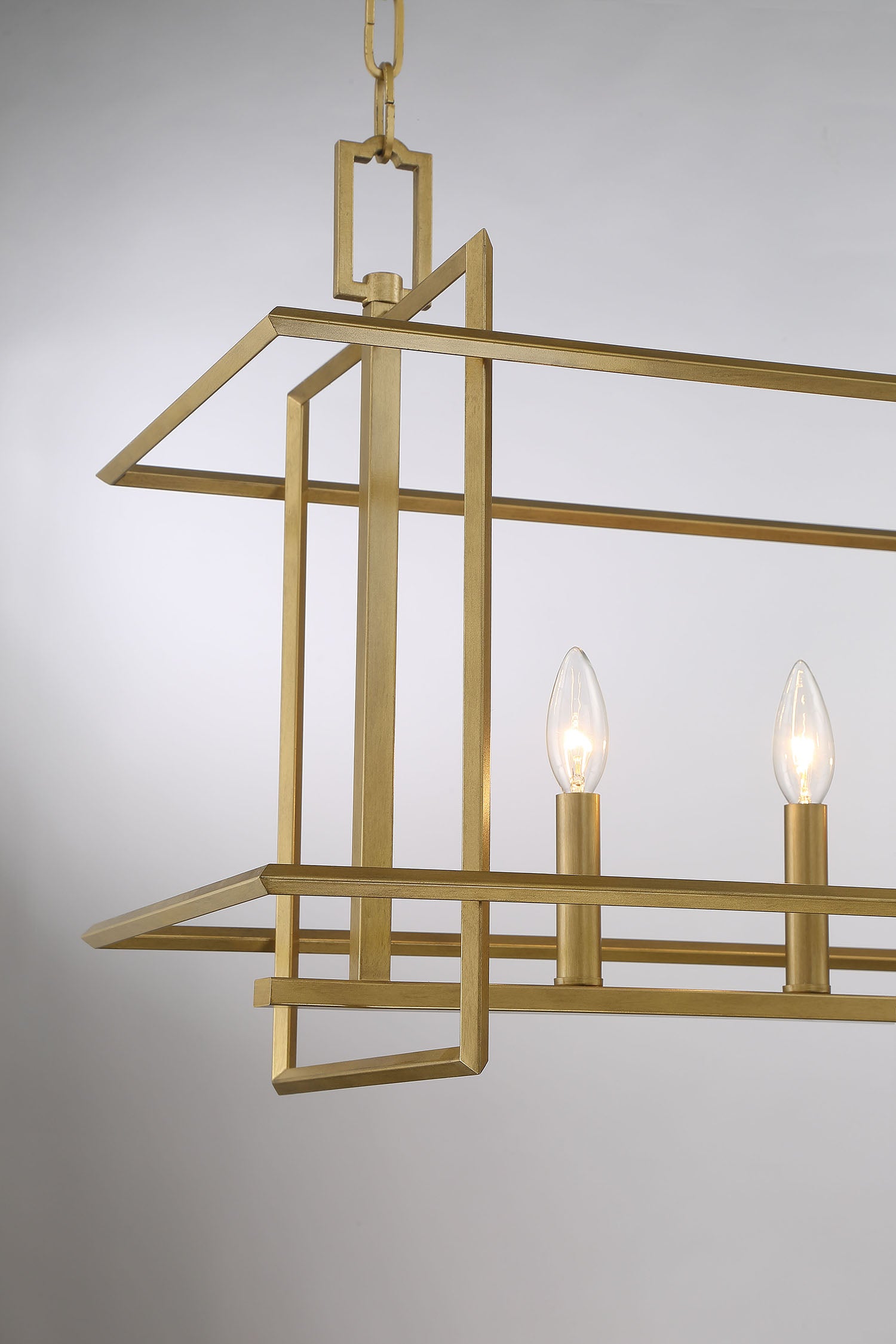 Lumanity Ormand 5 Light Brass Linear Kitchen Island Pendant