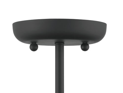 Lumanity Declan Modern Disc Matte Black 16" Semi Flush Mount Ceiling Light