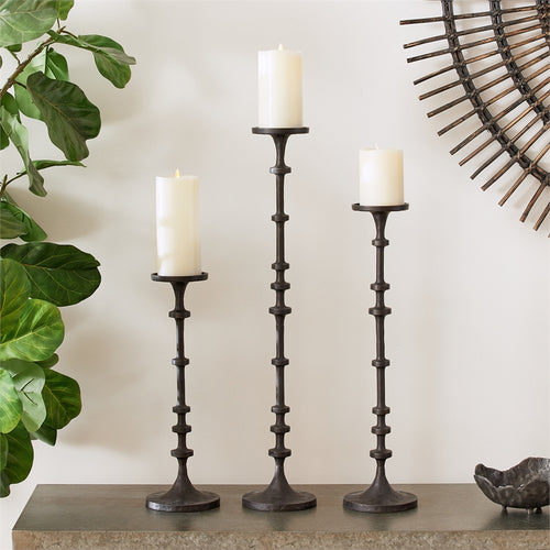 Abacus Candle Stands, Set Of 3