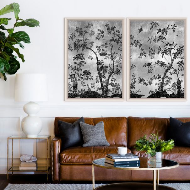 Natural Curiosities Rococo Black and Silver 1 Art