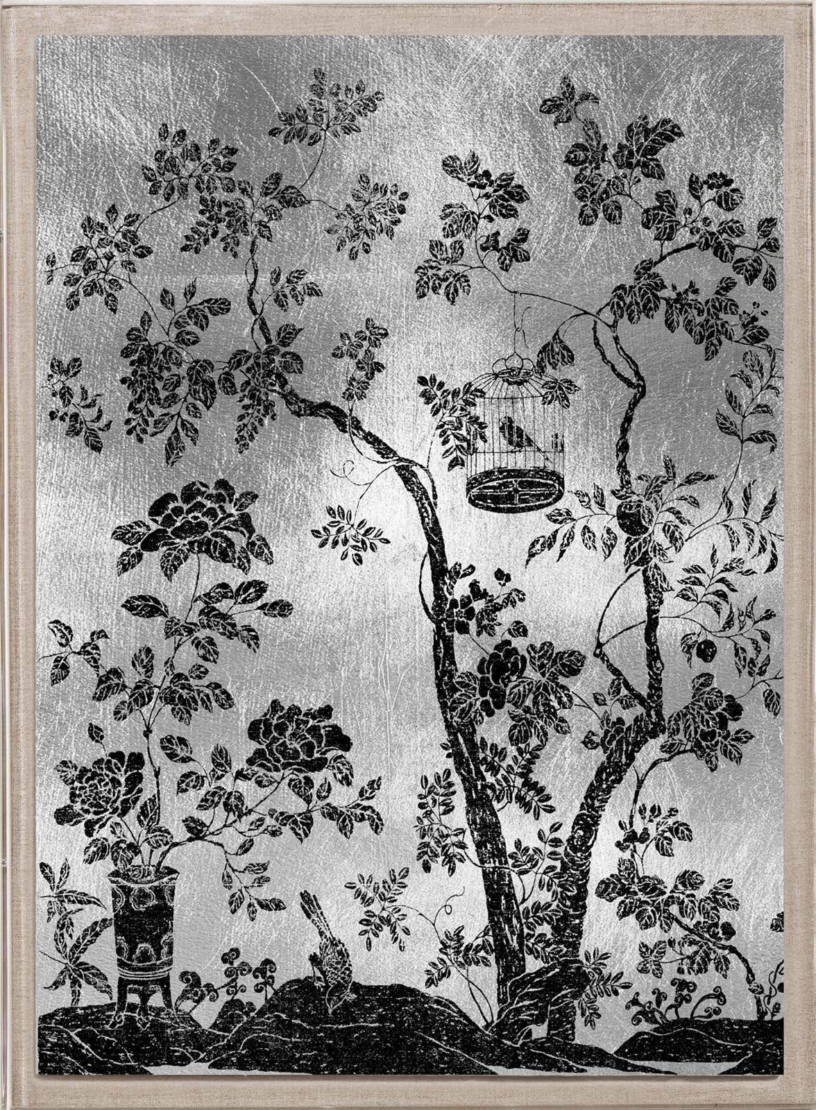 Natural Curiosities Rococo Black and Silver 1 Art