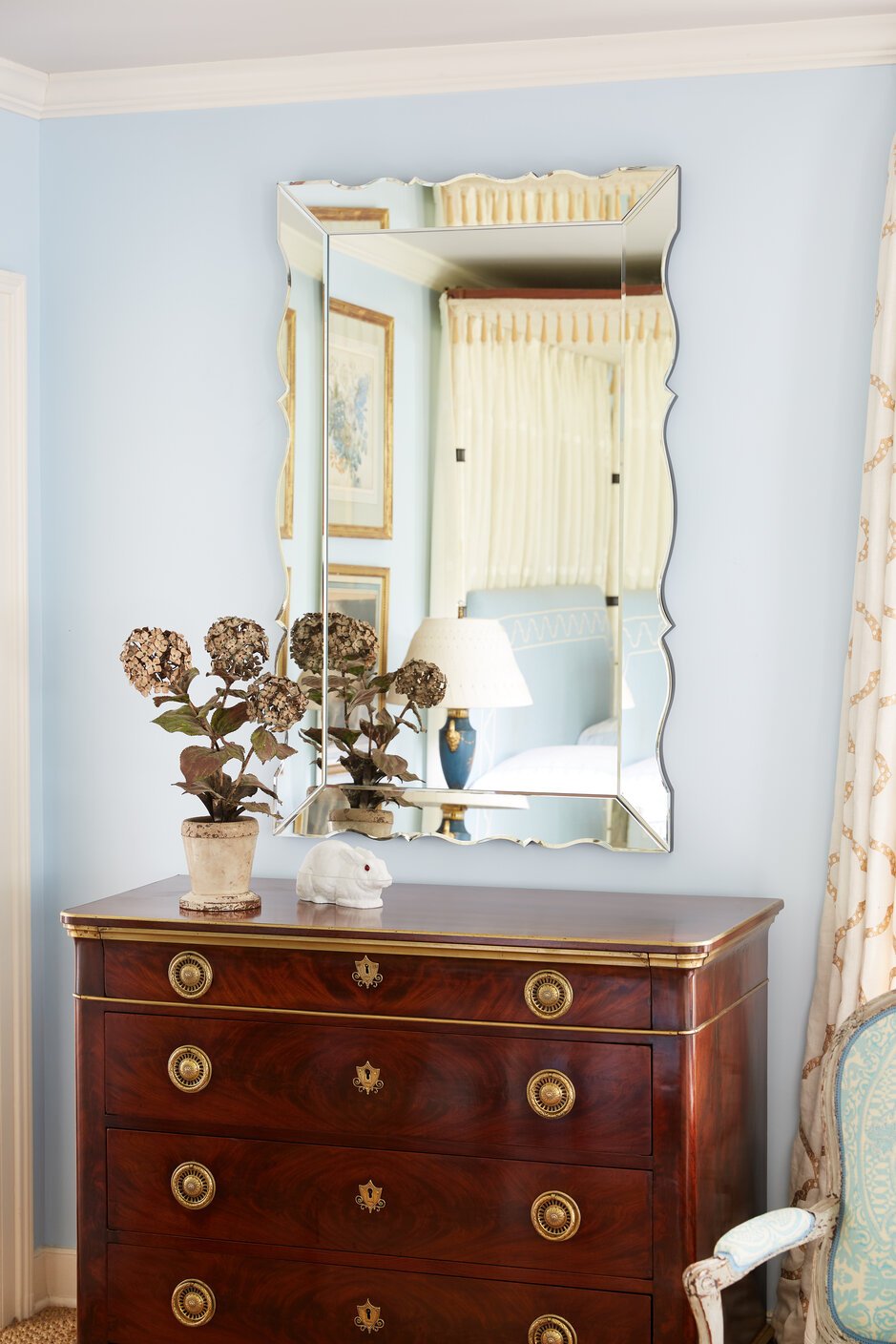 Bunny Williams Hand Carved Mirror Framed Mirror, BW3090