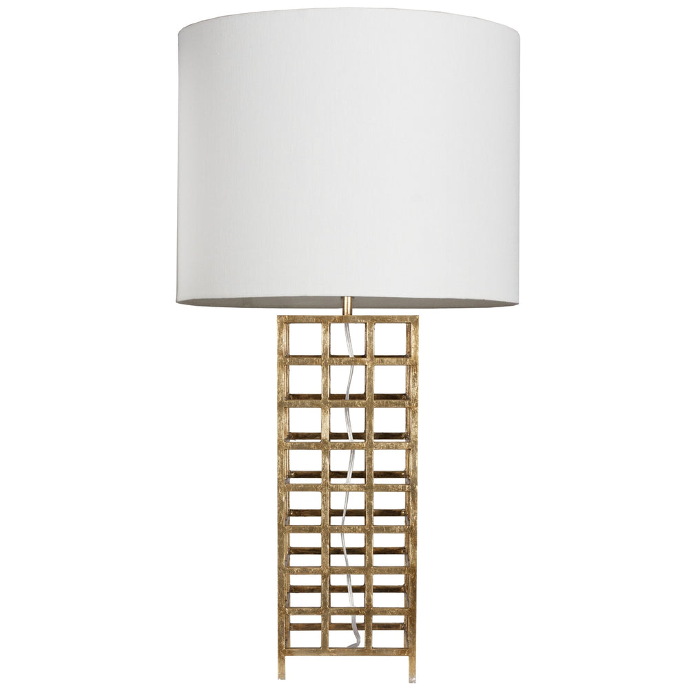 Worlds Away Sawyer Iron Grid Table Lamp