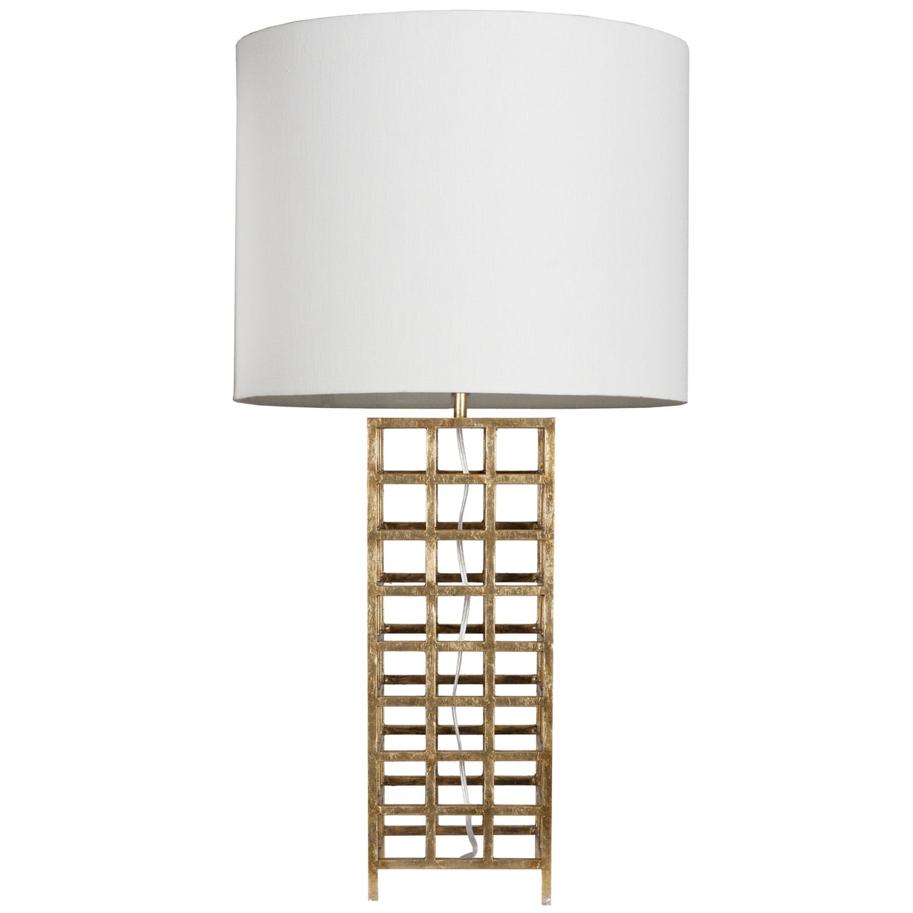 Worlds Away Sawyer Iron Grid Table Lamp