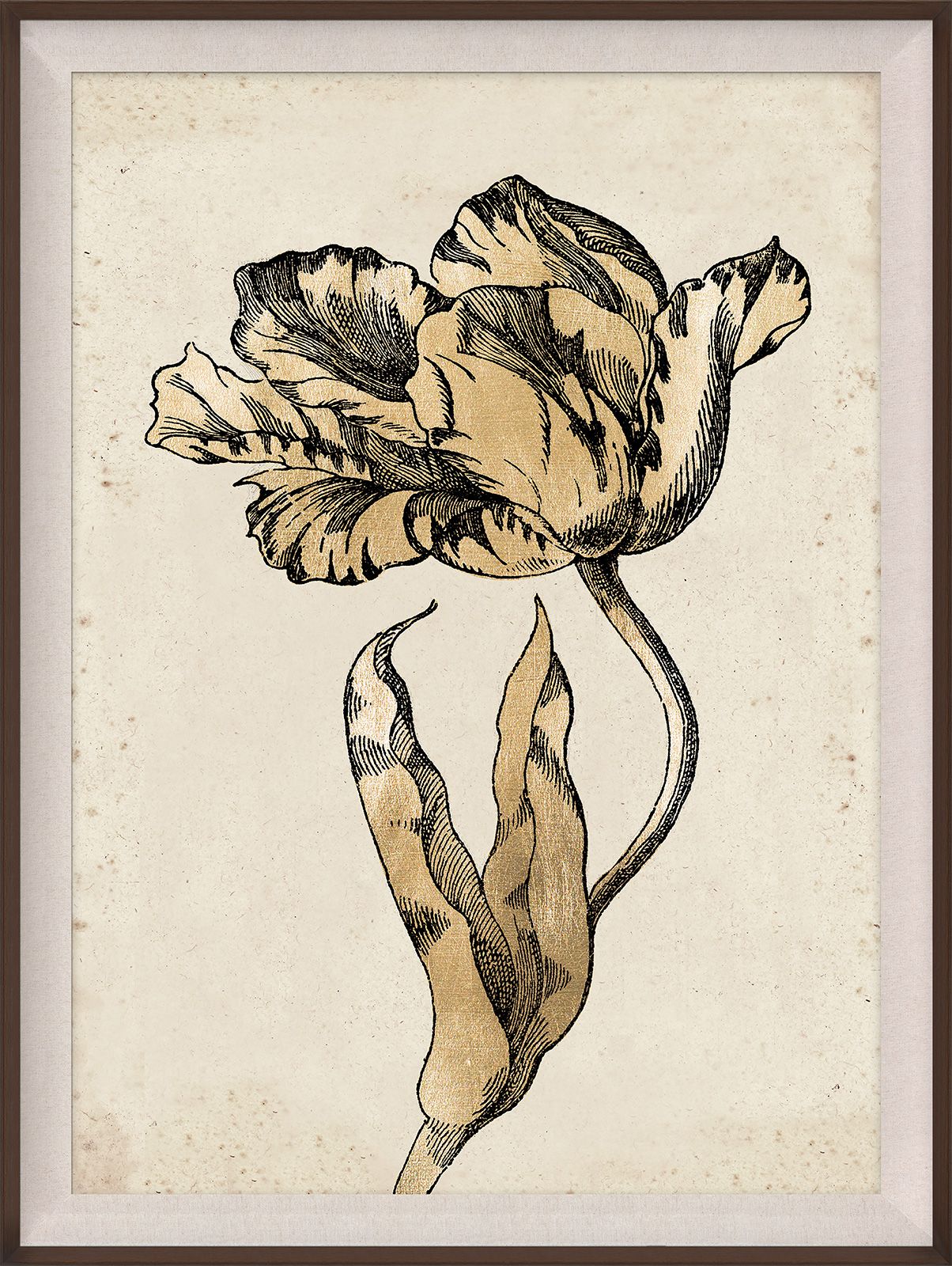 Sieger Tulips 1 Art in Gold Leaf by Natural Curiosities