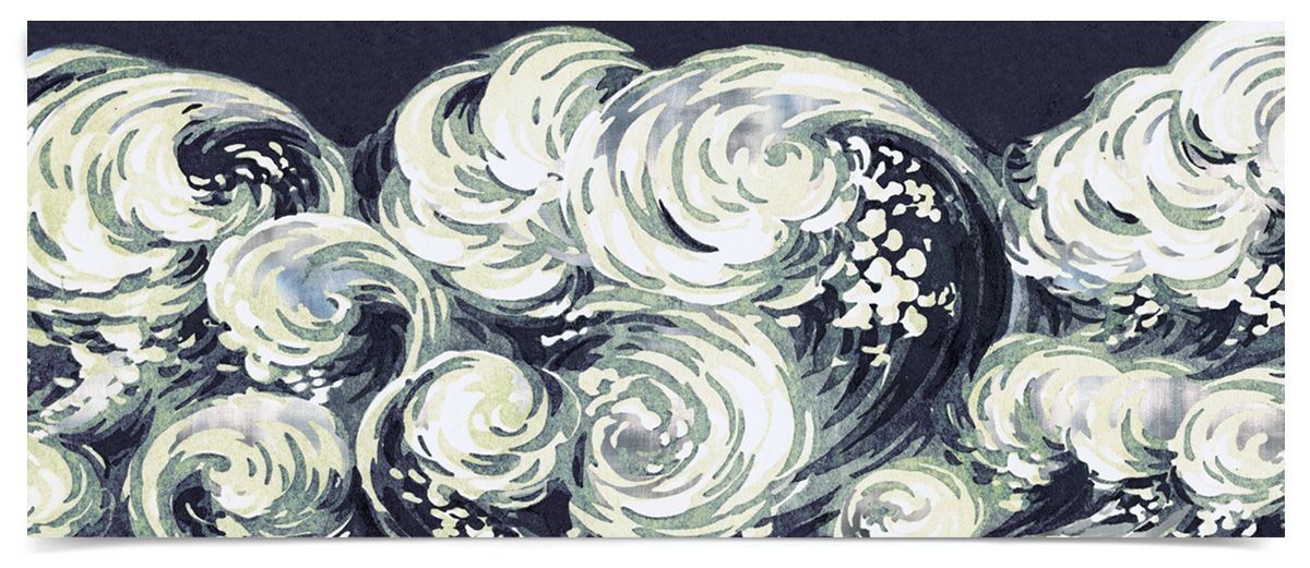 Silver Leaf Wave by Natural Curiosities Art