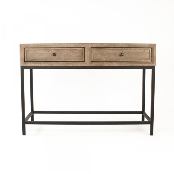 Zentique Finneas Console Small Limed Grey Oak