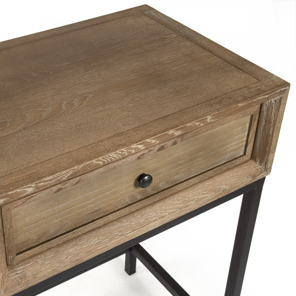 Zentique Finneas Console Limed Grey Oak