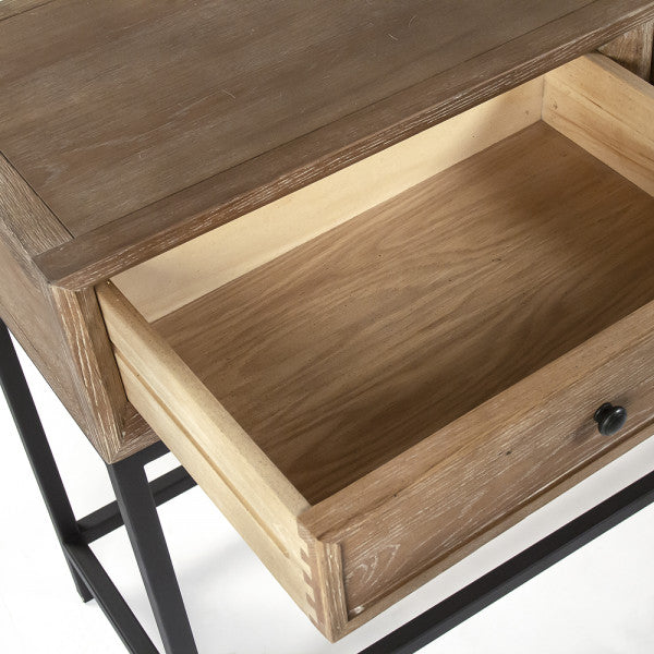 Zentique Finneas Console Limed Grey Oak