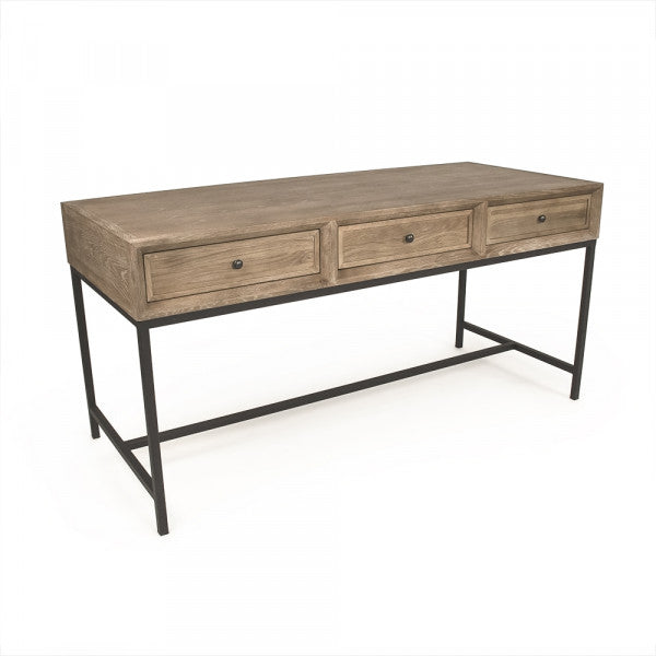 Zentique Finneas Desk Limed Grey Oak