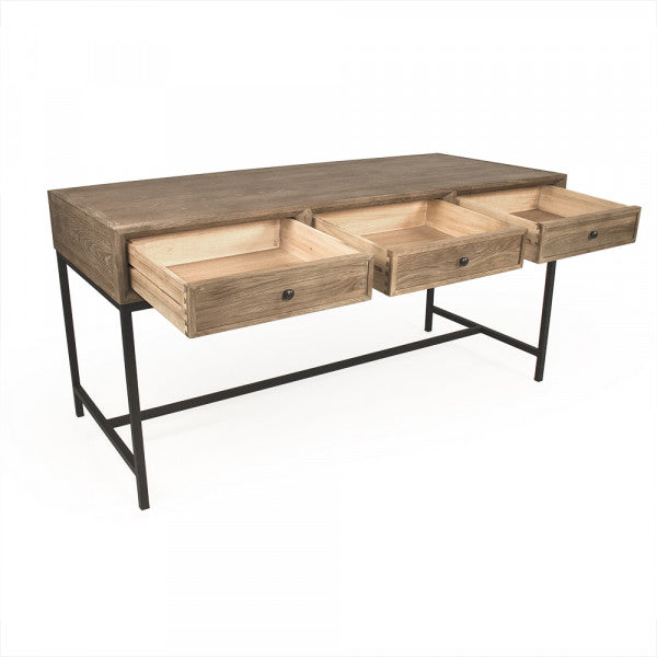 Zentique Finneas Desk Limed Grey Oak