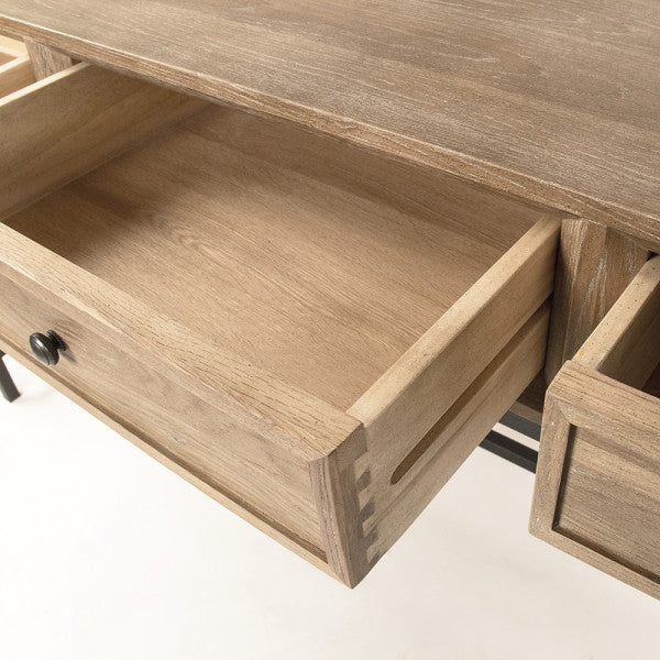 Zentique Finneas Desk Limed Grey Oak