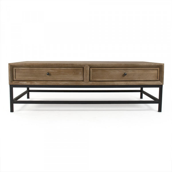 Zentique Finneas Coffee Table Limed Grey Oak