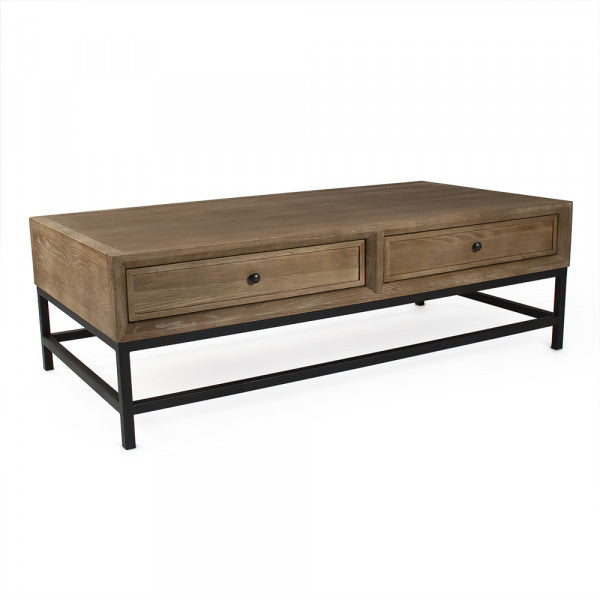 Zentique Finneas Coffee Table Limed Grey Oak