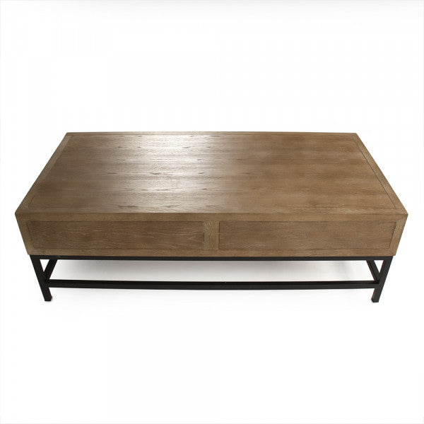 Zentique Finneas Coffee Table Limed Grey Oak