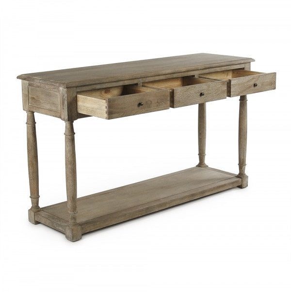 Zentique Bruno Console Limed Grey