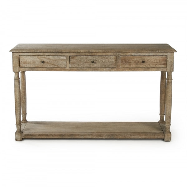 Zentique Bruno Console Limed Grey