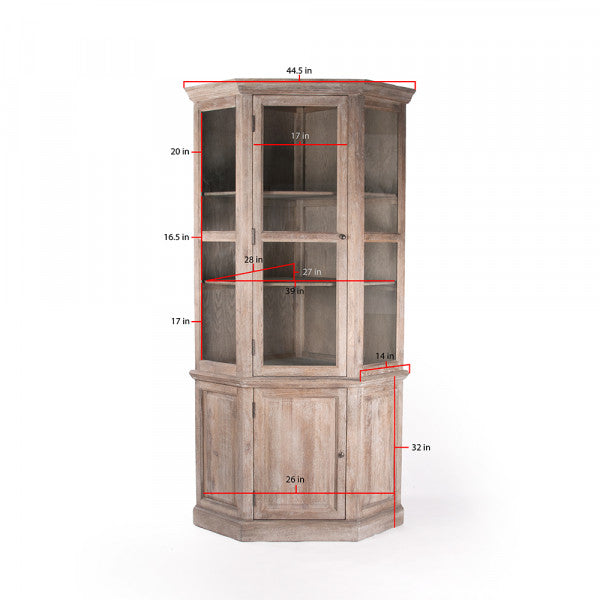 Zentique Edgar Cabinet Limed Grey