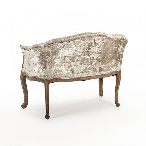 Zentique Aadi 2 Seater Chair Crushed Champagne Velvet