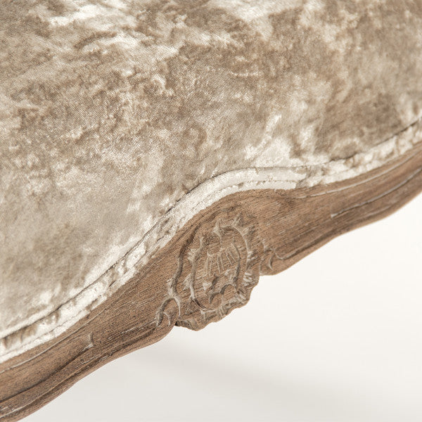 Zentique Aadi 2 Seater Chair Crushed Champagne Velvet