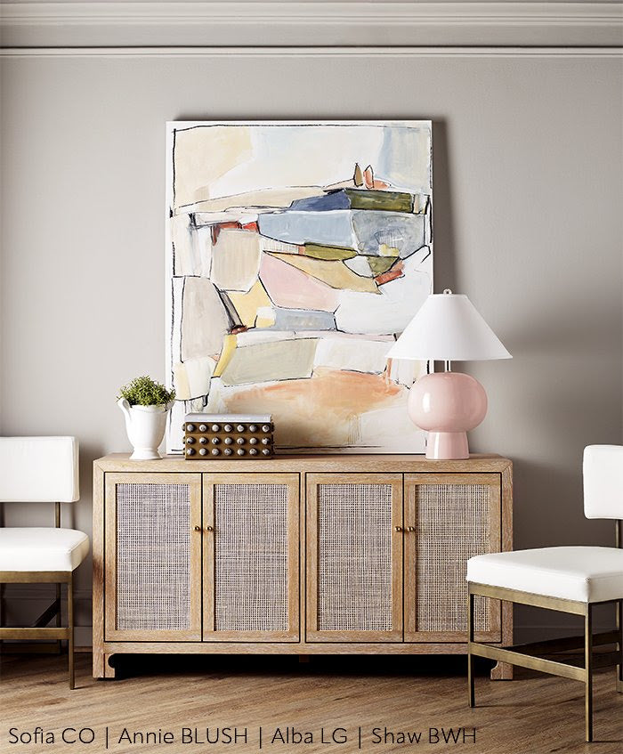 Worlds Away Sofia Cabinet in White