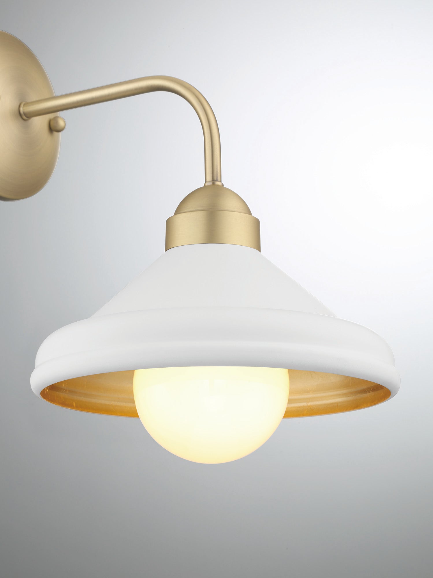 Lumanity Brooks Matte White 10" Wall Sconce Barn Light With Bulb