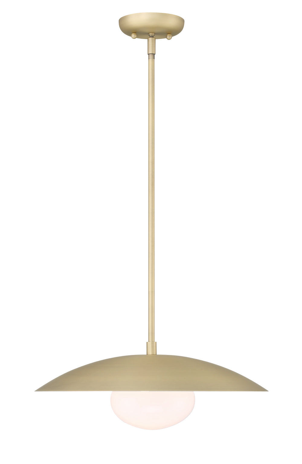 Lumanity Declan Modern Disc Satin Brass 18" Pendant Ceiling Light