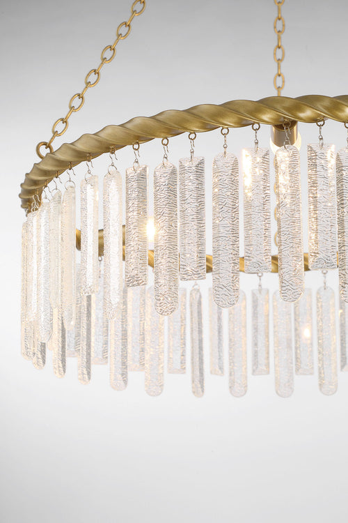 Lumanity Reverie Brass And Crystal 3 Light Circular Contemporary Chandelier