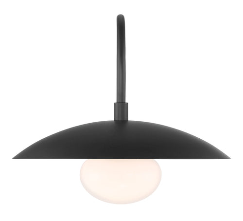 Lumanity Declan Modern Disc Matte Black 12" Wall Sconce Light