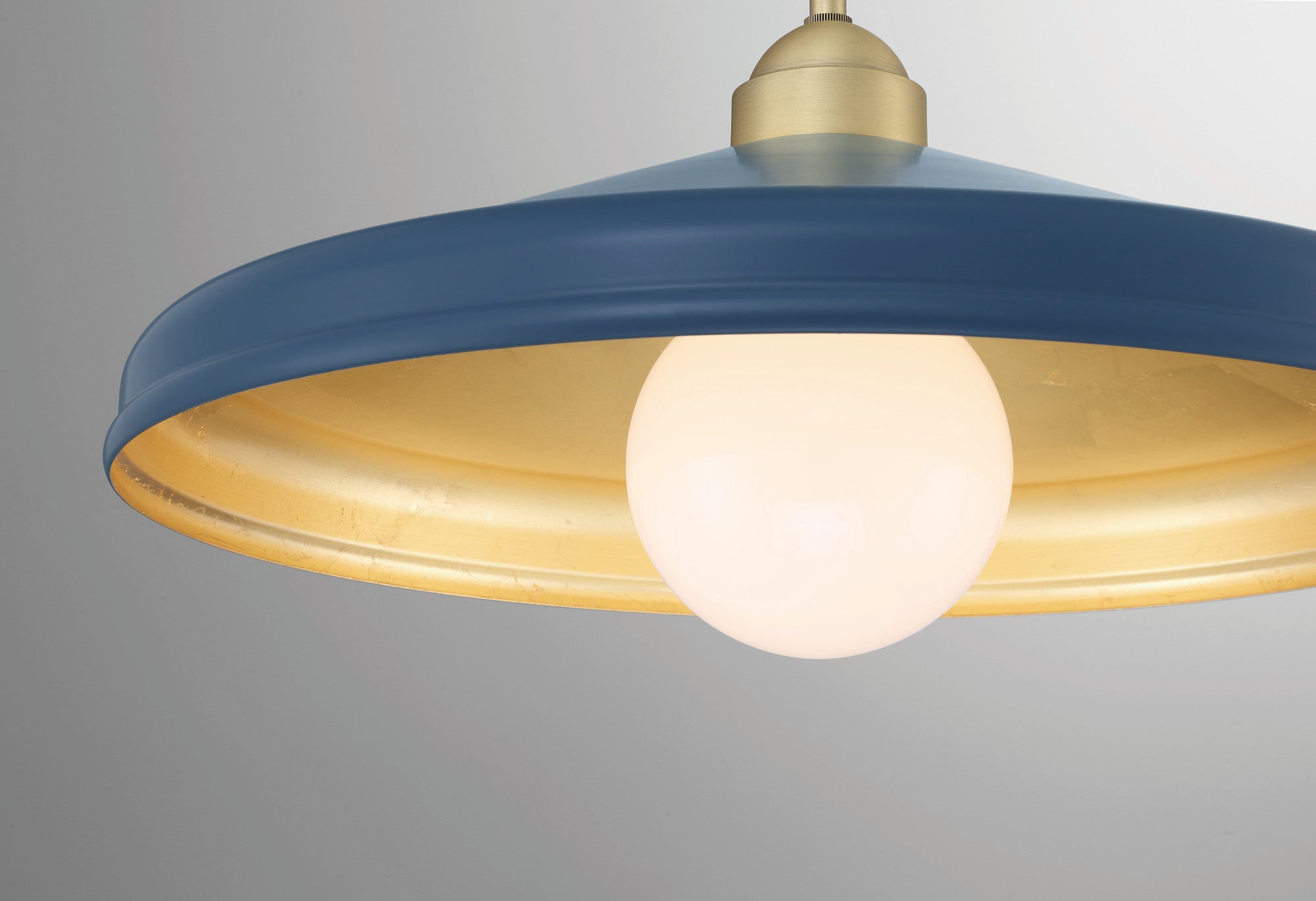 Lumanity Brooks Matte Navy 18" Adjustable Barn Light Pendant