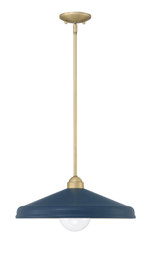 Lumanity Brooks Matte Navy 18" Adjustable Barn Light Pendant