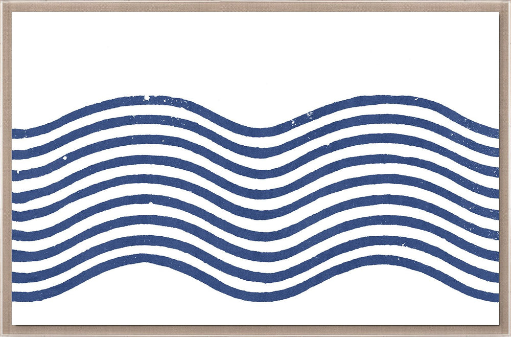 Natural Curiosities Blue Wave Textile Art Print