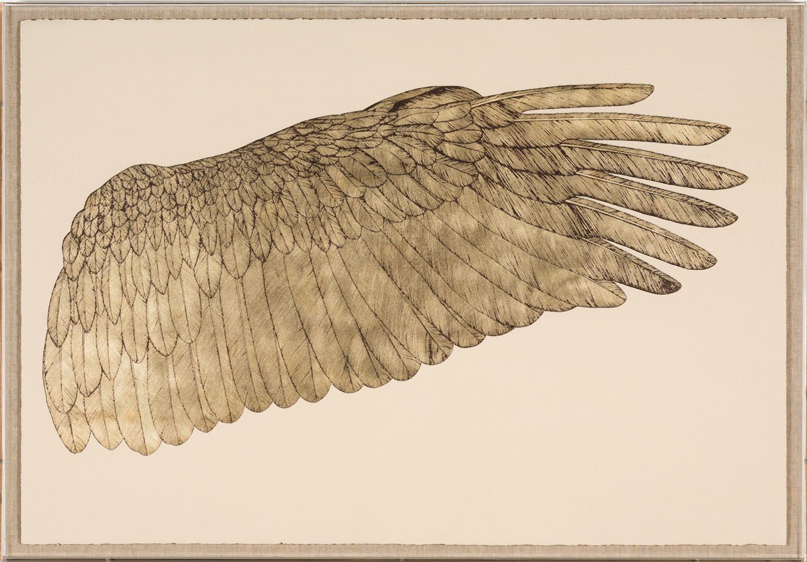 Natural Curiosities Wings of Love in Gold Art, Right