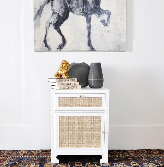 Worlds Away Ruth Cane Nightstand