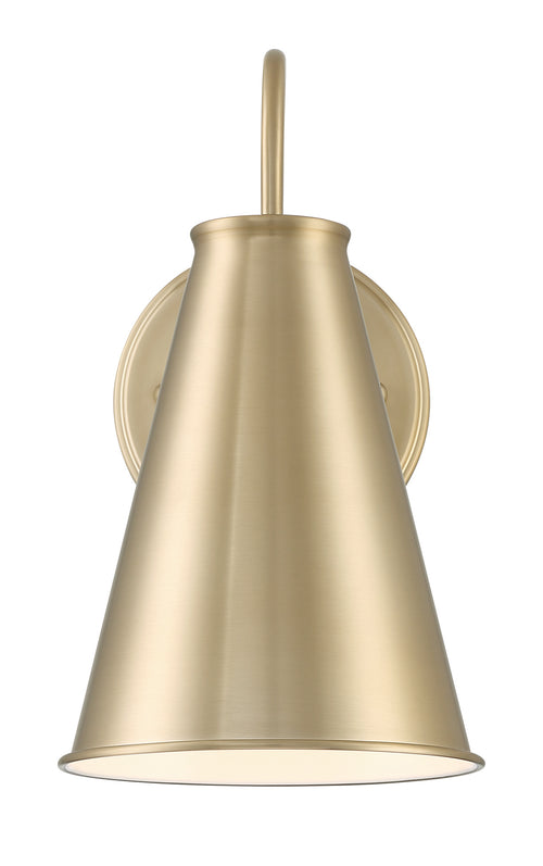 Lumanity Lincoln Tapered Metal 7" Dome Antique Brass Wall Sconce Light