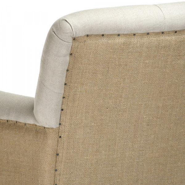 Zentique Barrois Bar Stool Natural Linen, Jute