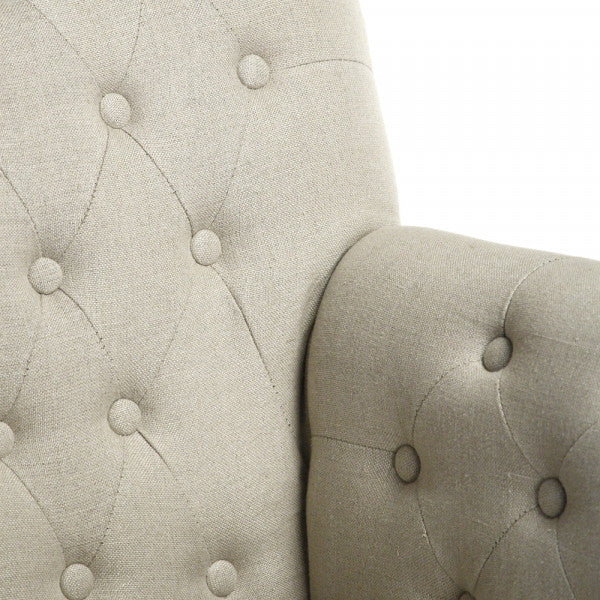 Zentique Barrois Bar Stool Natural Linen, Jute