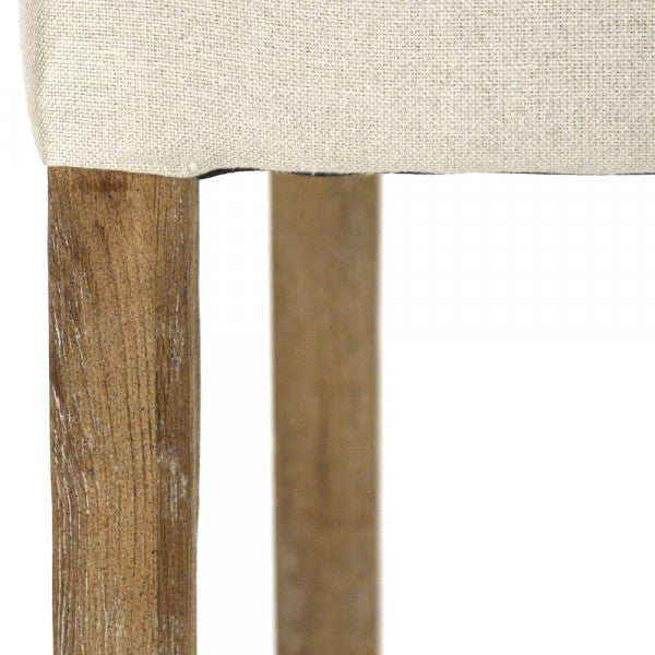 Zentique Barrois Bar Stool Natural Linen, Jute