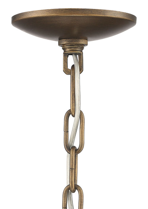 Lumanity Tailor Single Light Cane And Brass Drum Pendant Chandelier