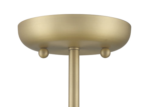 Lumanity Declan Modern Disc Satin Brass 16" Semi Flush Mount Ceiling Light