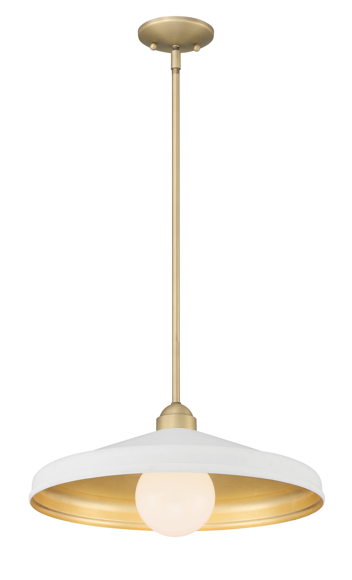 Lumanity Brooks Matte White 18" Adjustable Barn Light Pendant
