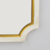White and Gold Scalloped Mirror
